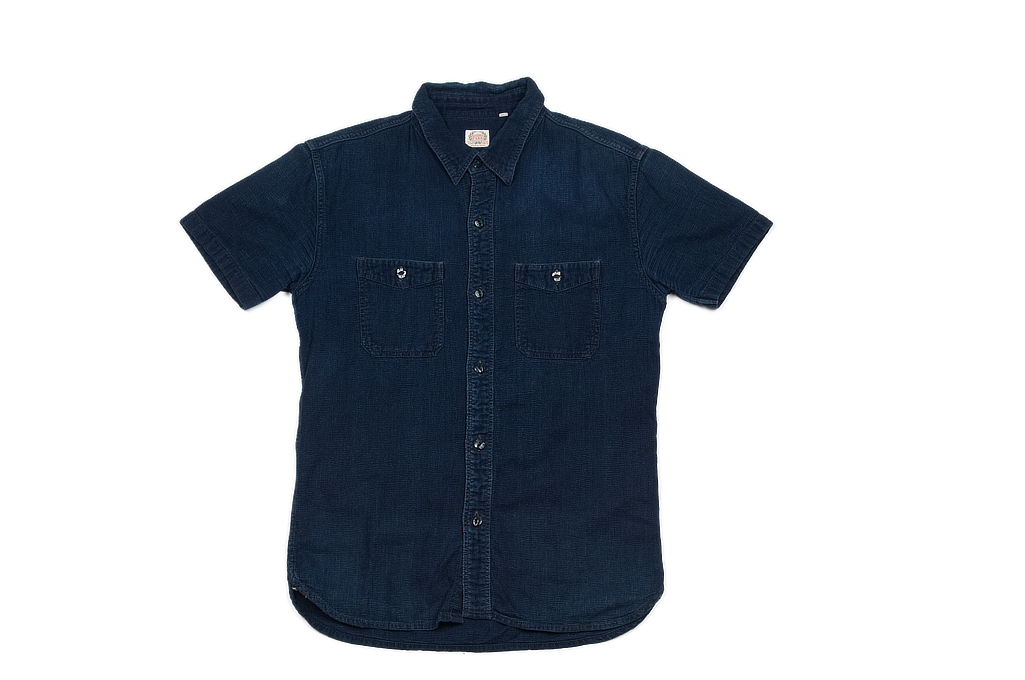 FH Glory Park Indigo-Dyed Linen Short Sleeve
